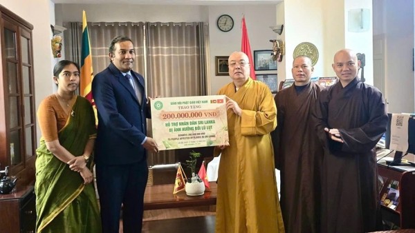 Vietnam Buddhist Sangha supports post-disaster recovery in Sri Lanka via Sri Lankan Embassy in Vietnam