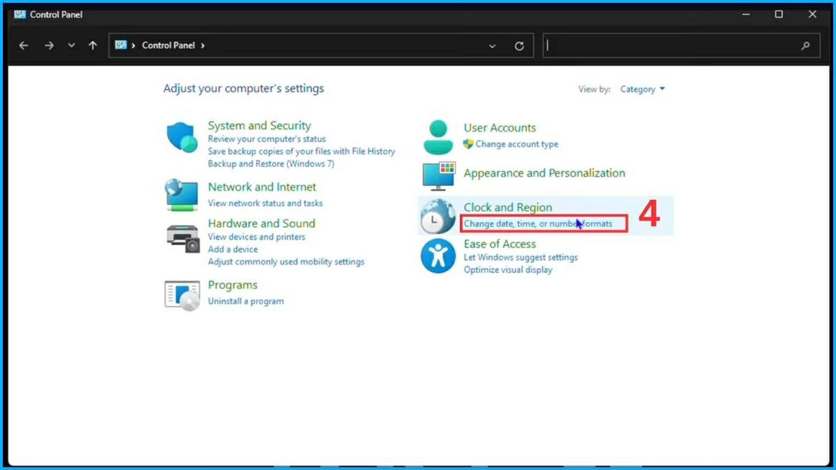 Thay đổi định dạng ngày giờ.