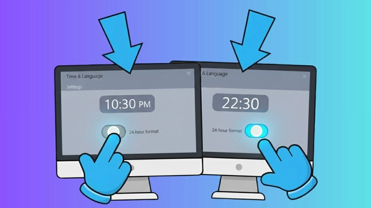 Cách chỉnh 24 giờ trên máy tính Win 10, 11 nhanh chóng.