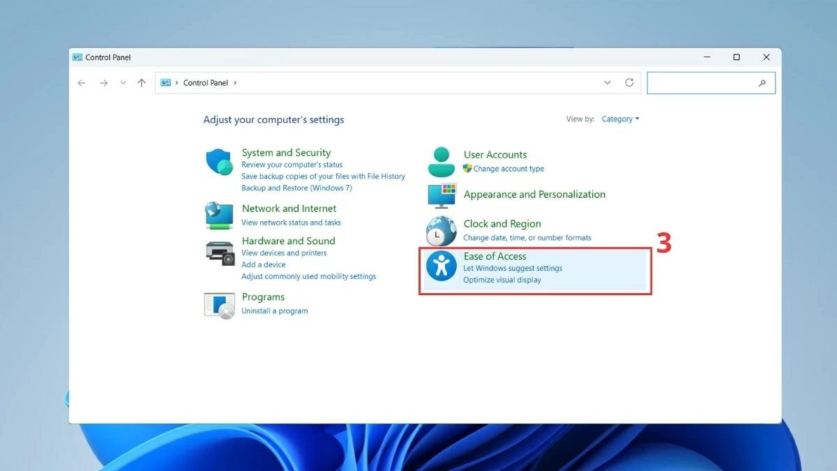 Truy cập phần trợ năng.