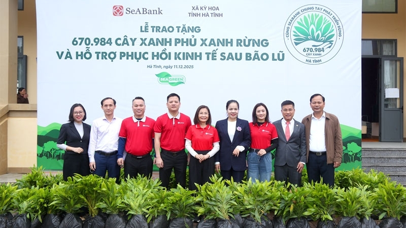 SeABank hỗ trợ trồng gần 671 nghìn cây xanh tại Hà Tĩnh, vượt mục tiêu 1 triệu cây xanh