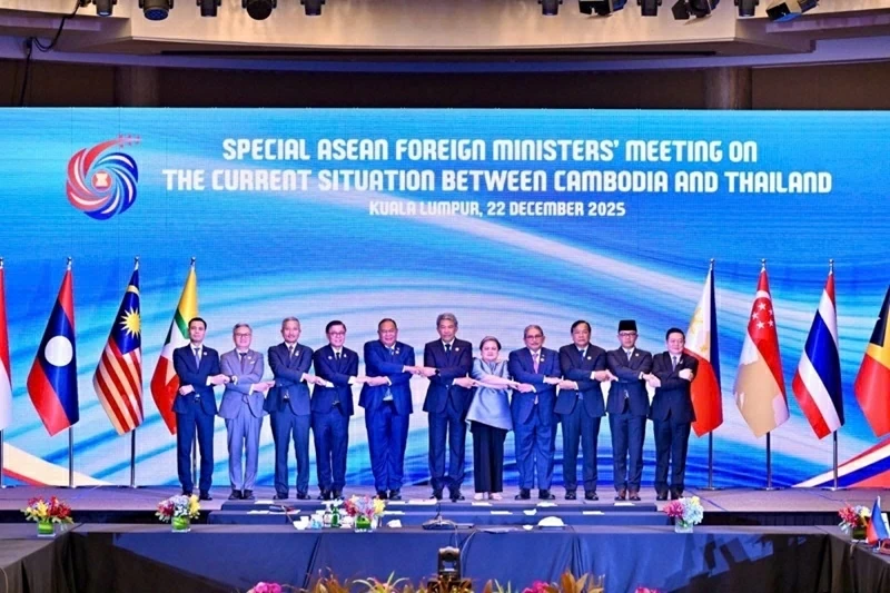 Cuộc họp Ngoại trưởng ASEAN đặc biệt về tình hình Thái Lan-Campuchia hôm 22/12/2025 tại Kuala Lumpur, Malaysia. Ảnh: ASEAN