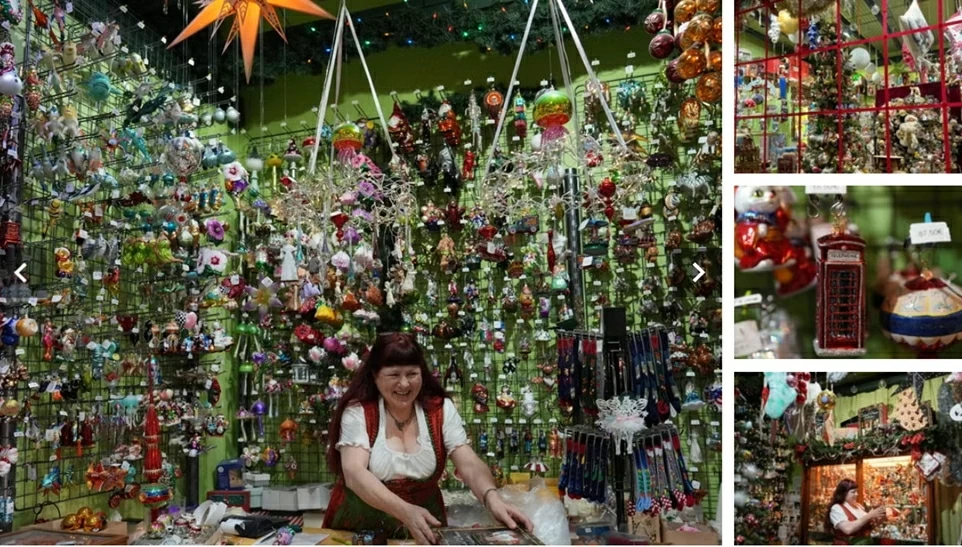 Thế giới kỳ diệu mùa lễ hội quanh năm trong cửa hàng trang trí đồ Giáng sinh