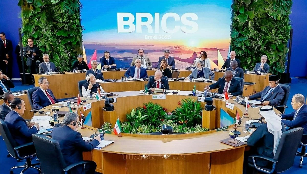 Hội nghị thượng đỉnh BRICS ở Rio de Janeiro, Brazil ngày 6/7/2025. Ảnh: ANI/TTXVN Hội nghị thượng đỉnh BRICS ở Rio de Janeiro, Brazil ngày 6/7/2025. Ảnh: ANI/TTXVN