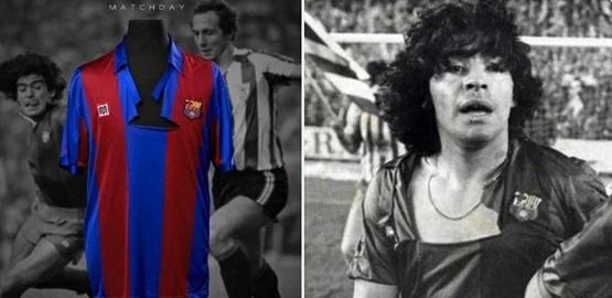 Áo rách huyền thoại của Maradona ở Barca được bán 179 nghìn USD Áo rách huyền thoại của Maradona ở Barca được bán 179 nghìn USD