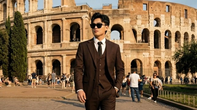 Du Thiên với ánh mắt hướng xa xăm, gợi hình ảnh một nghệ sĩ luôn tìm kiếm những thử thách mới.