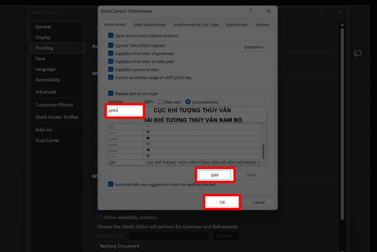 Tại đây, bạn đặt một từ viết tắt dễ nhớ.