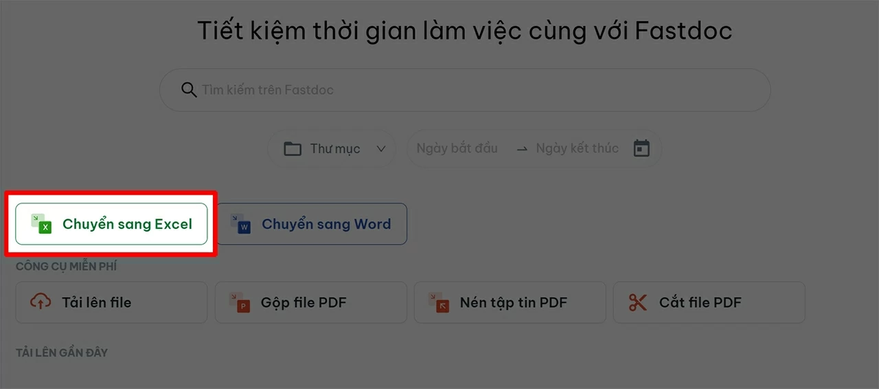 Chọn mục Chuyển sang Excel để chuẩn bị chuyển file ảnh thành bảng Excel.