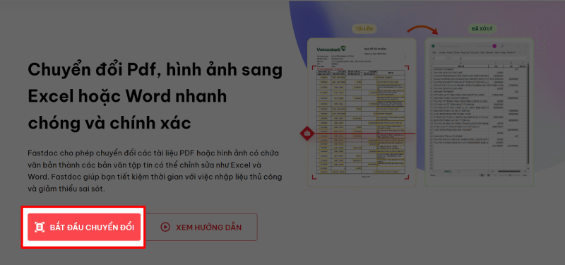 Sau khi quá trình chuyển đổi hoàn tất, nhấn vào tên file để tải file Excel về máy.
