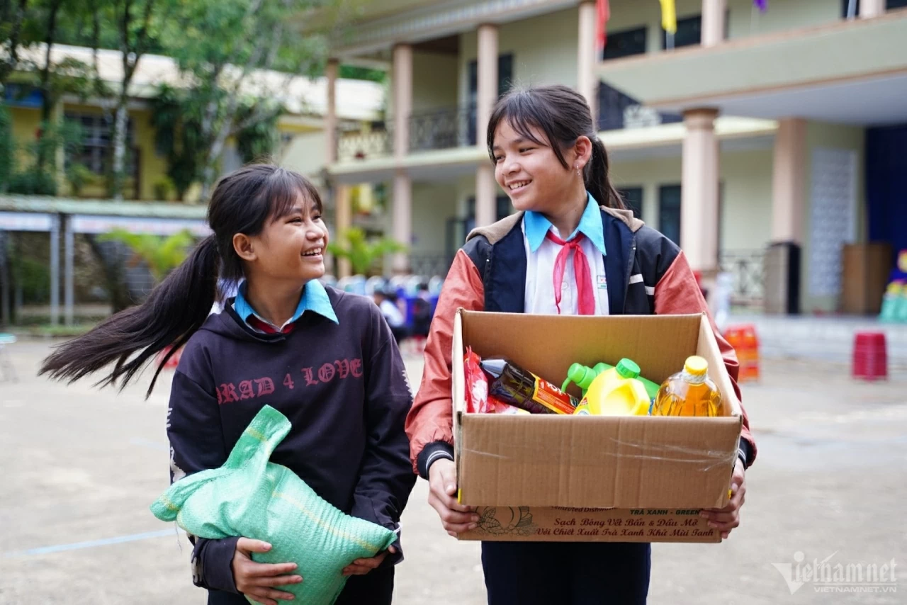 Học sinh ở các xã vùng biên. (Nguồn: Vietnamnet)