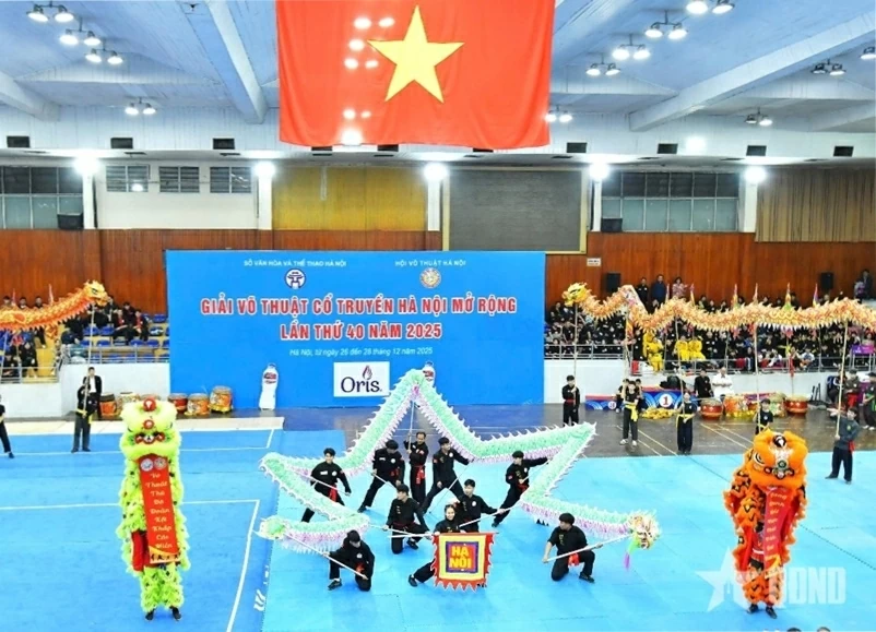 Lễ khai mạc Giải Võ thuật cổ truyền Hà Nội mở rộng lần thứ 40 năm 2025. (Ảnh: Vân Anh)