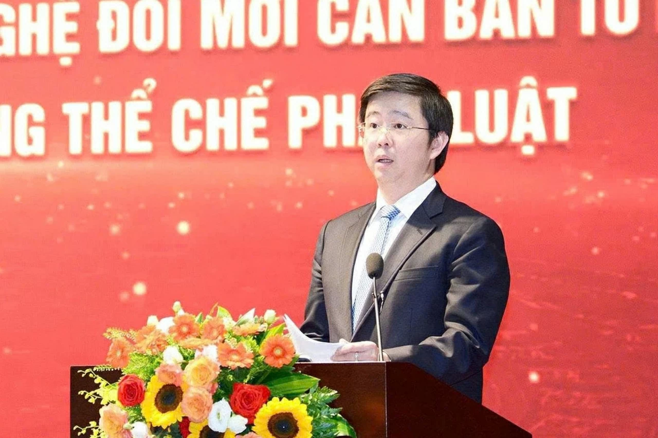 Thứ trưởng Bộ KH&CN Bùi Hoàng Phương phát biểu tại Hội nghị tổng kết. (Ảnh: Thái Khang) Thứ trưởng Bộ KH&CN Bùi Hoàng Phương phát biểu tại Hội nghị tổng kết. (Ảnh: Thái Khang)