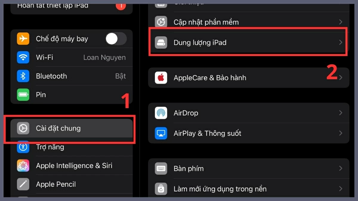 Xem lại dung lượng lưu trữ. Xem lại dung lượng lưu trữ.