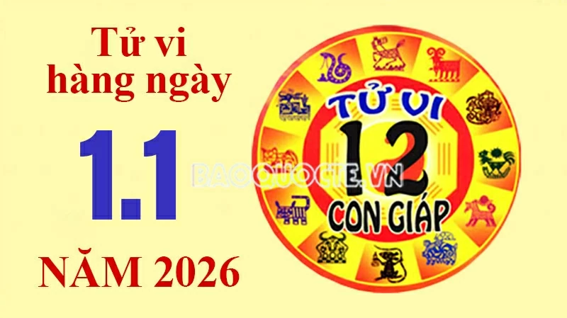 Tử vi hôm nay, xem tử vi 12 con giáp hôm nay ngày 1/1/2026: