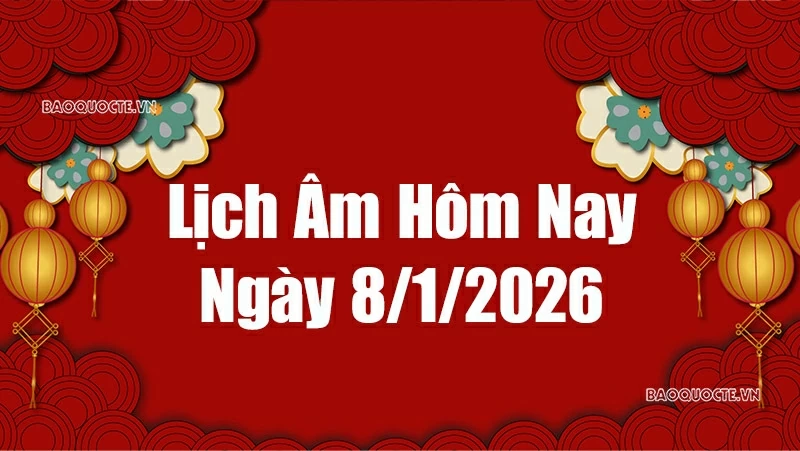 Lịch âm hôm nay 2025: Xem lịch âm 8/1/2026, Lịch vạn niên ngày 8 tháng 1 năm 2026