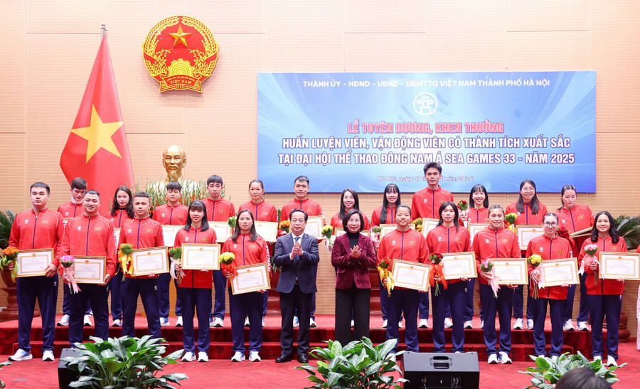 Hà Nội khen thưởng VĐV, HLV đạt thành tích cao tại SEA Games 33 Hà Nội khen thưởng VĐV, HLV đạt thành tích cao tại SEA Games 33