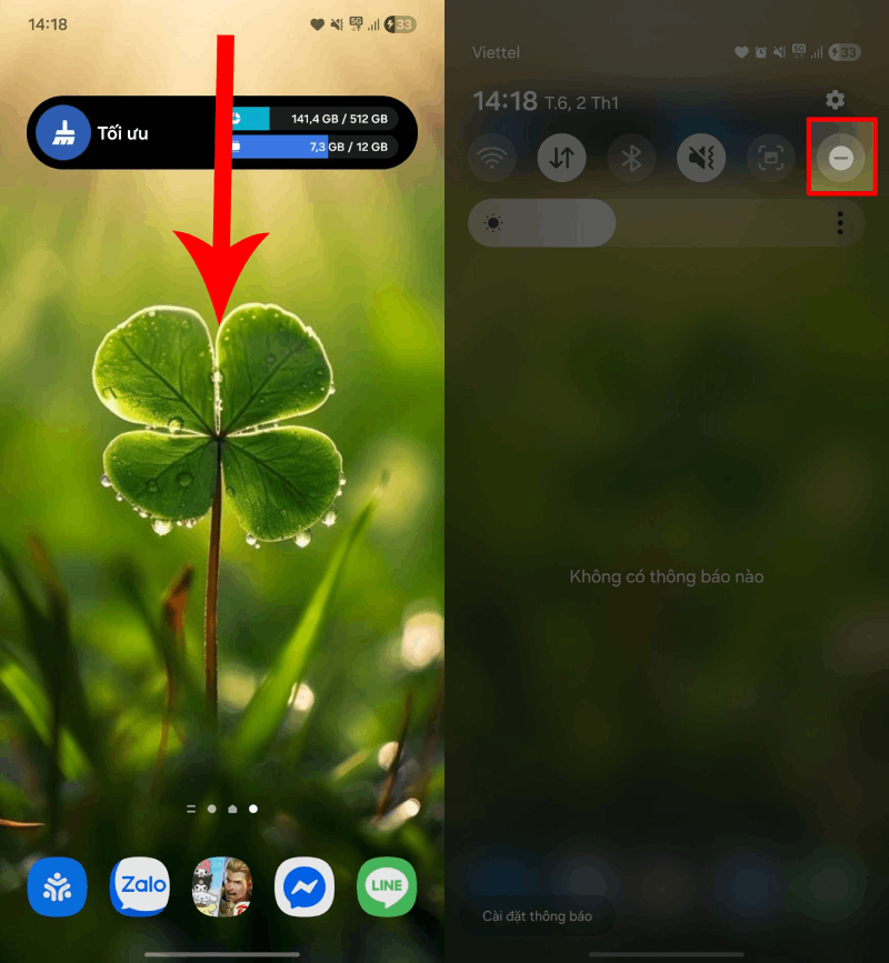 Tắt chế độ Không làm phiền trên điện thoại hiệu quả. Tắt chế độ Không làm phiền trên điện thoại hiệu quả.