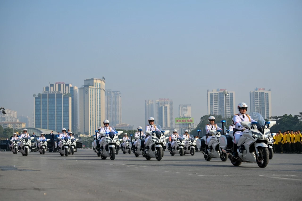Lực lượng Công an nhân dân xuất quân bảo vệ Đại hội XIV của Đảng