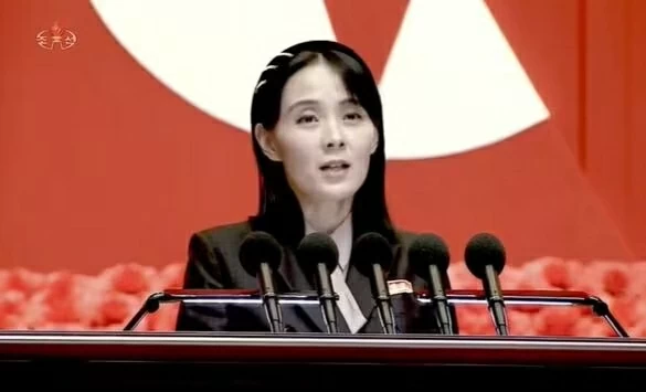 Kim Yo-jong, Phó Giám đốc Đảng Lao động Triều Tiên. /Đài Truyền hình Trung ương Triều Tiên. (Nguồn: Chosun Daily)
