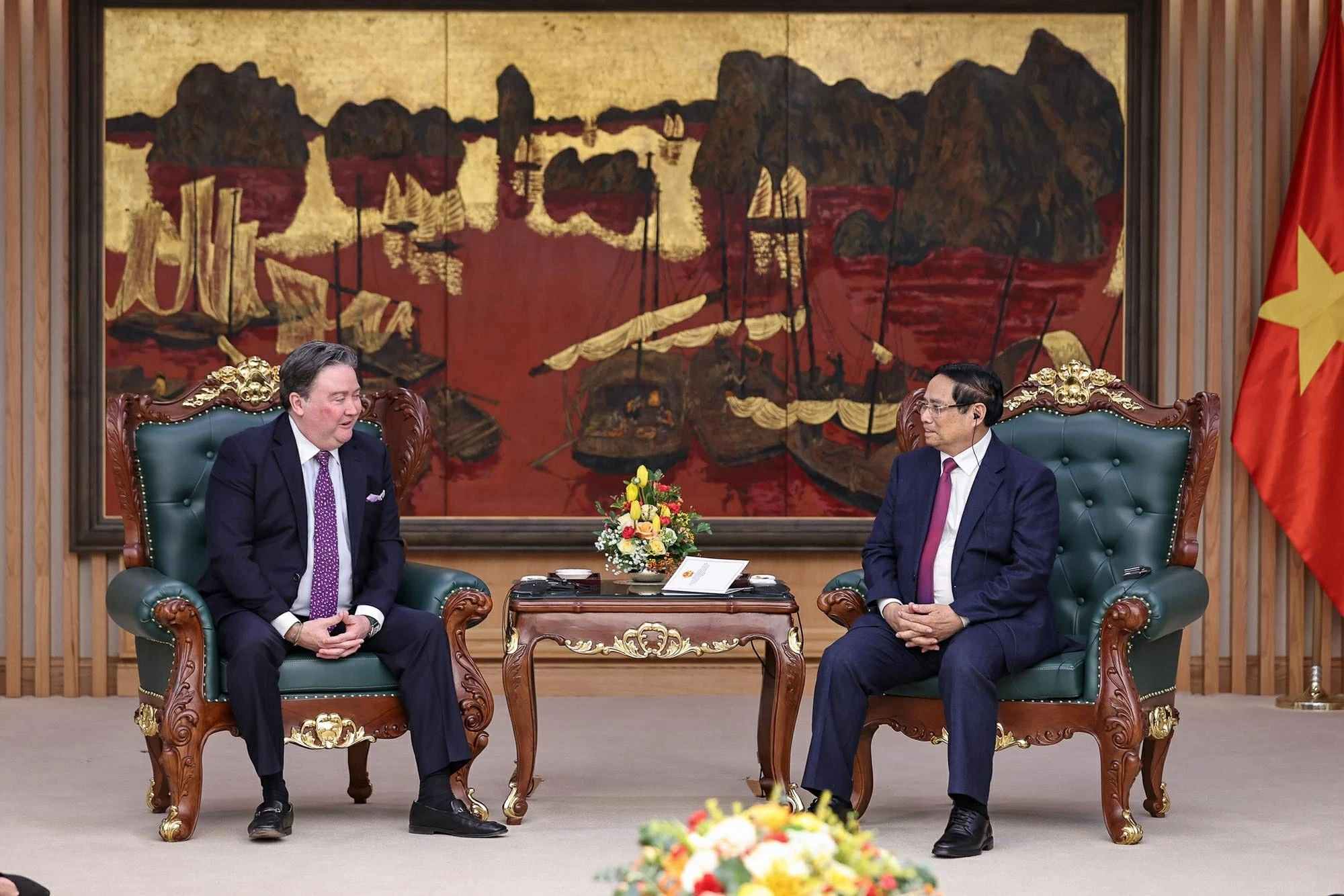 Thủ tướng đề nghị Hoa Kỳ đẩy mạnh hợp tác với Việt Nam trong lĩnh vực chuyển giao công nghệ, chuyển đổi số Thủ tướng đề nghị Hoa Kỳ đẩy mạnh hợp tác với Việt Nam trong lĩnh vực chuyển giao công nghệ, chuyển đổi số