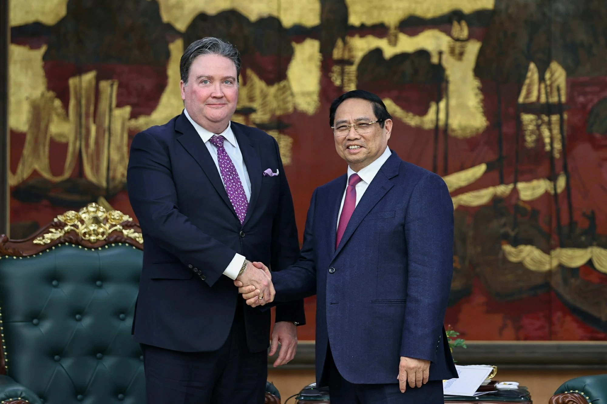 Thủ tướng đề nghị Hoa Kỳ đẩy mạnh hợp tác với Việt Nam trong lĩnh vực chuyển giao công nghệ, chuyển đổi số Thủ tướng đề nghị Hoa Kỳ đẩy mạnh hợp tác với Việt Nam trong lĩnh vực chuyển giao công nghệ, chuyển đổi số