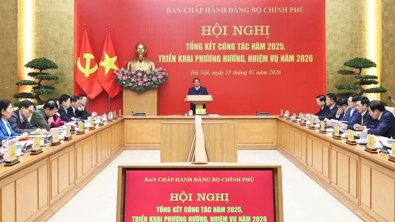Đảng bộ Chính phủ tổ chức Hội nghị tổng kết công tác năm 2025 và triển khai phương hướng, nhiệm vụ trọng tâm năm 2026