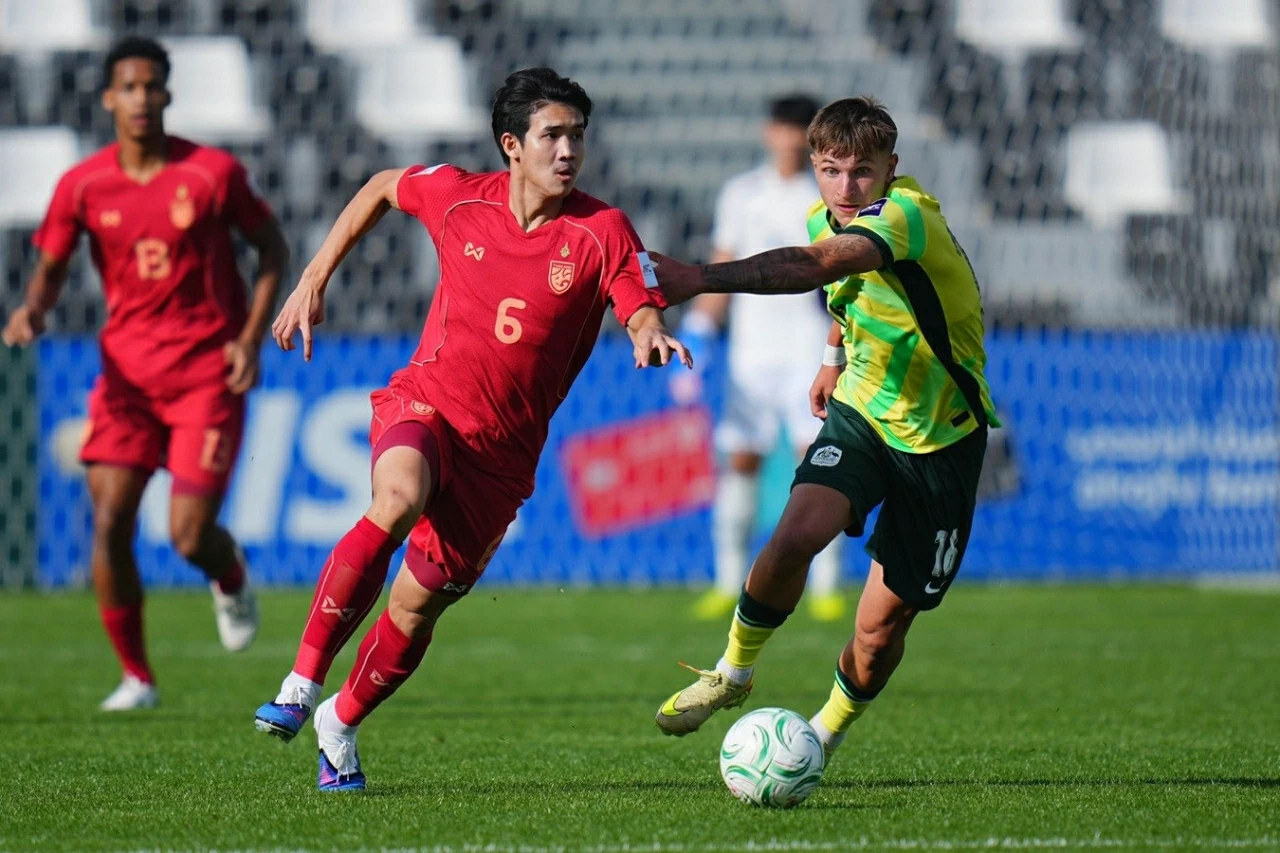 U23 Thái Lan phải nhận thất bại đầy đáng tiếc trước U23 Australia ở trận mở màn. (Nguồn: FAT)