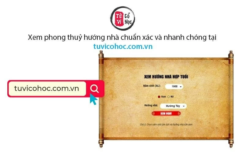  Xem phong thuỷ hướng nhà với giao diện đẹp, tiện lợi, dễ sử dụng.