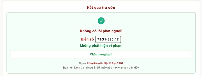 Hướng dẫn tra cứu phạt nguội giao thông online trên checkphatnguoi.com.vn