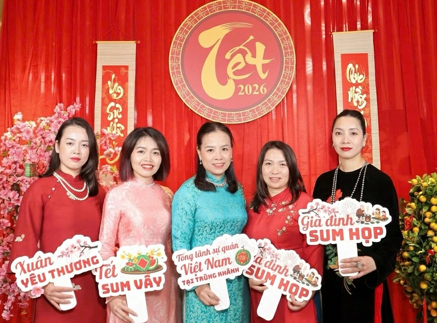 Cộng đồng người Việt Nam tại Trùng Khánh, Tứ Xuyên tưng bừng đón Xuân Bính Ngọ 2026 Cộng đồng người Việt Nam tại Trùng Khánh, Tứ Xuyên tưng bừng đón Xuân Bính Ngọ 2026