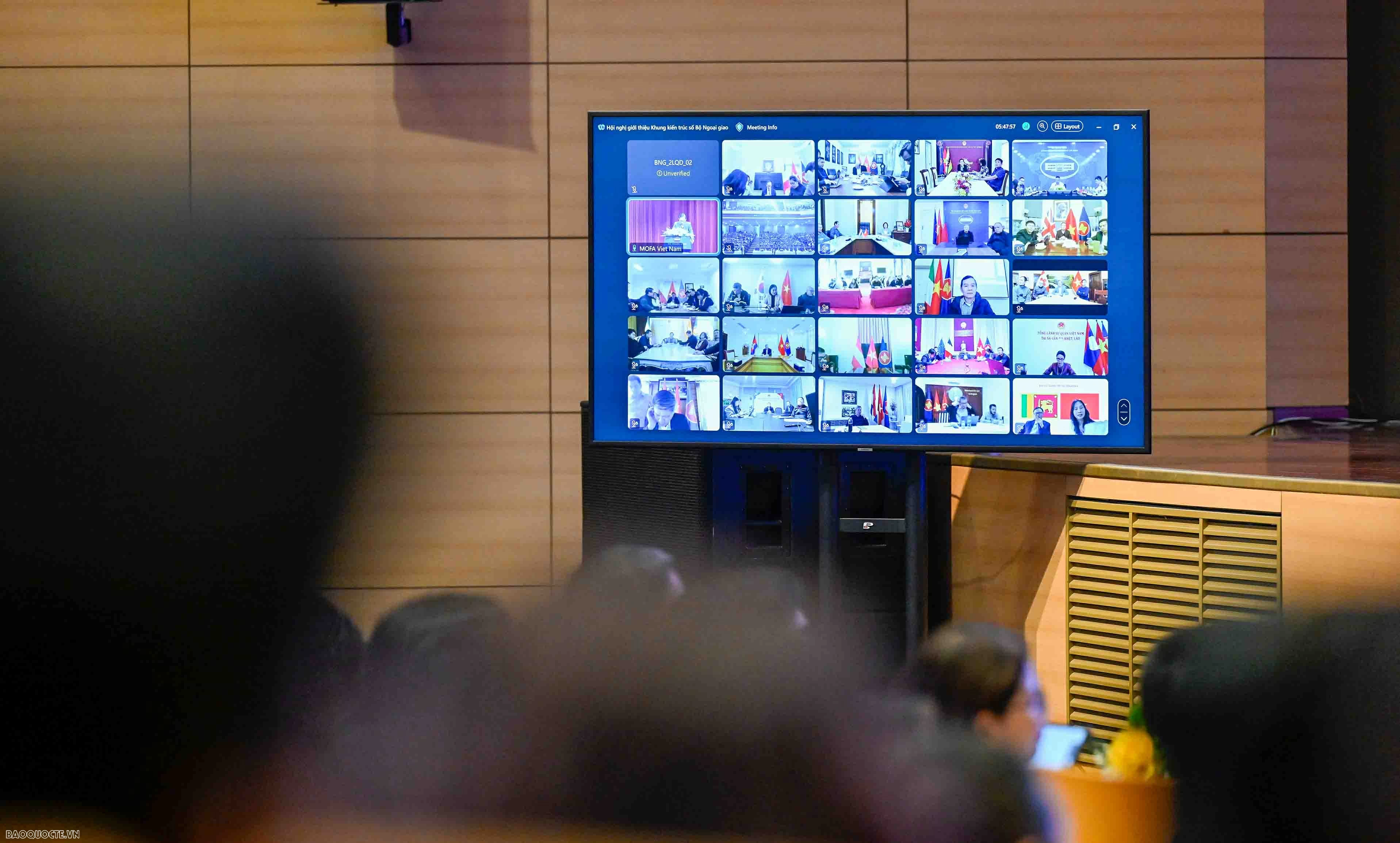 Chiều ngày 13/1/2026, Bộ Ngoại giao đã tổ chức Hội nghị giới thiệu khung kiến trúc số của Bộ Ngoại giao. (Ảnh: Nguyễn Hồng)