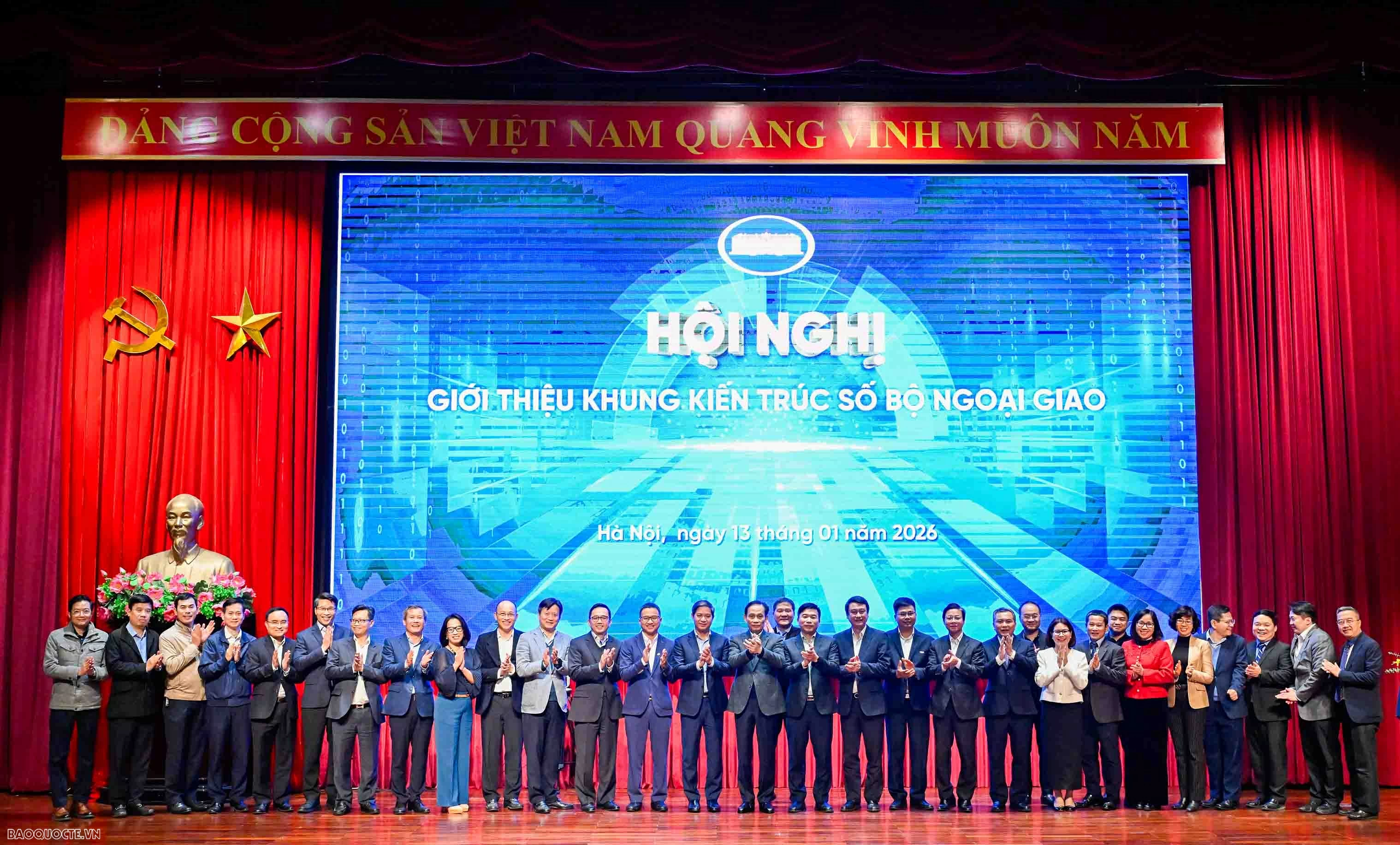 Chiều ngày 13/1/2026, Bộ Ngoại giao đã tổ chức Hội nghị giới thiệu khung kiến trúc số của Bộ Ngoại giao. (Ảnh: Nguyễn Hồng)