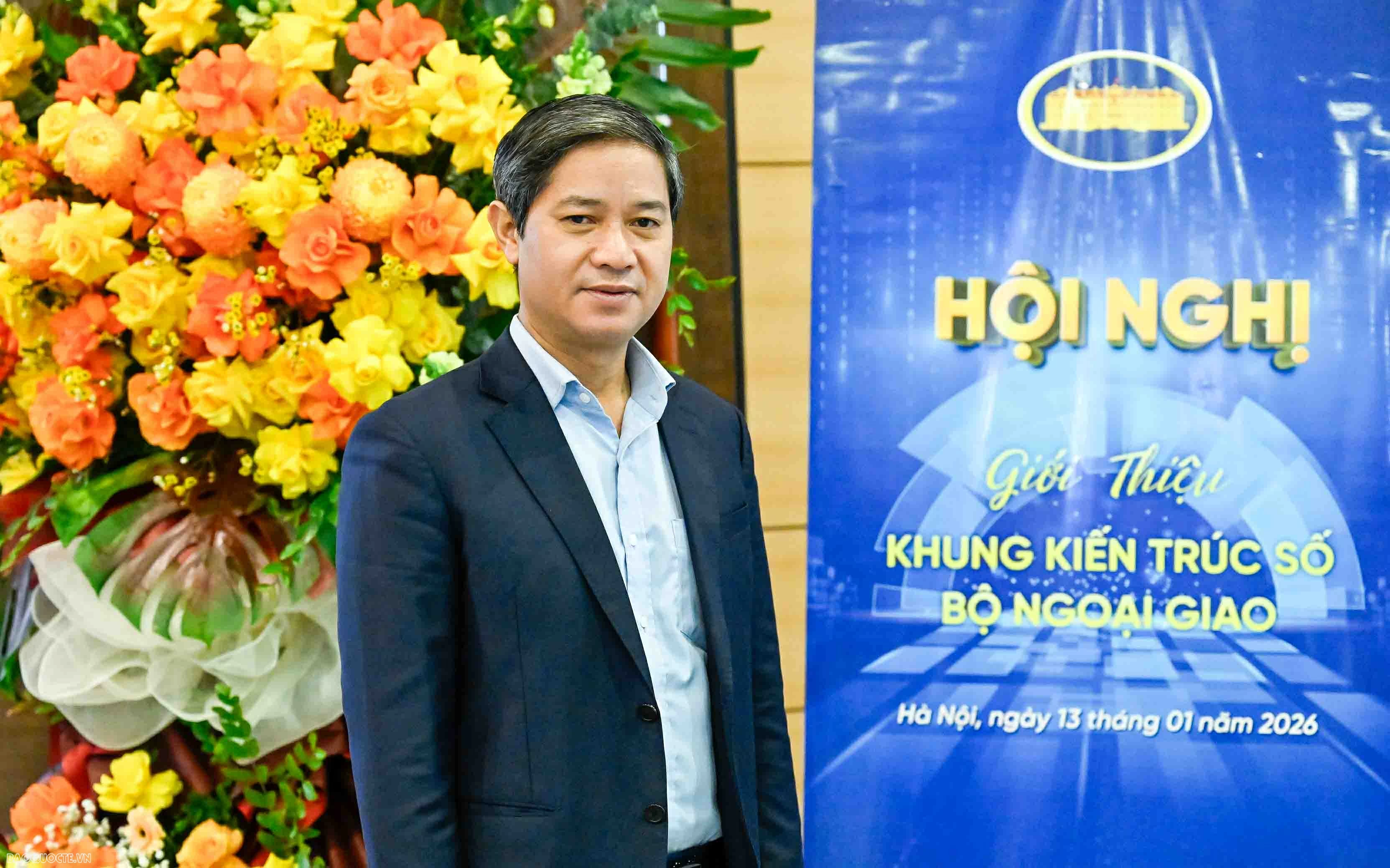 Chiều ngày 13/1/2026, Bộ Ngoại giao đã tổ chức Hội nghị giới thiệu khung kiến trúc số của Bộ Ngoại giao. (Ảnh: Nguyễn Hồng)