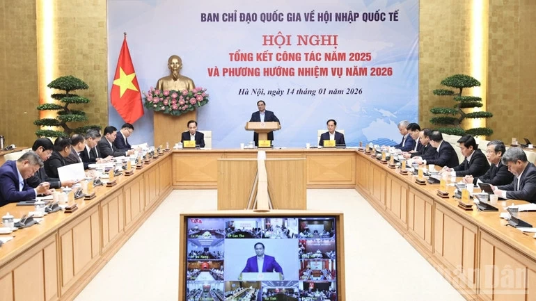Hội nghị Ban Chỉ đạo quốc gia về hội nhập quốc tế tổng kết công tác năm 2025, triển khai nhiệm vụ năm 2026