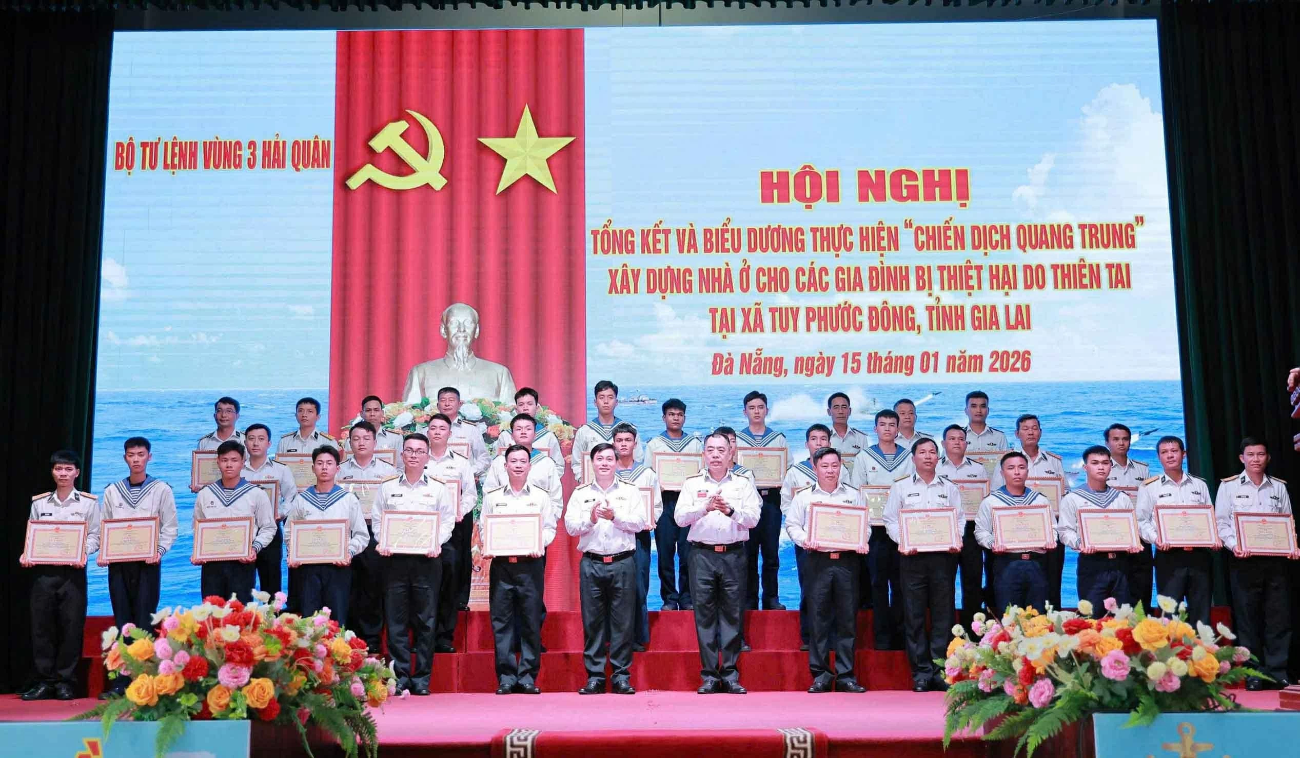 Chiến dịch Quang Trung: Cán bộ, chiến sĩ Vùng 3 Hải quân xây 6 căn nhà cho người dân trong 35 ngày