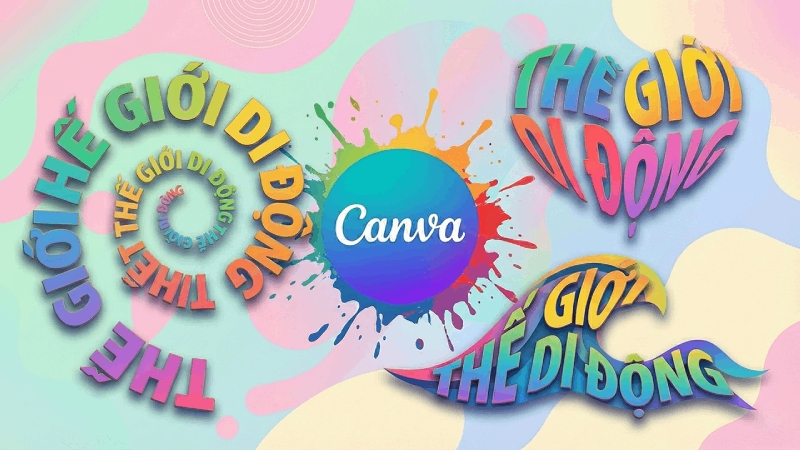 Cách tạo chữ theo hình dạng bất kỳ trong Canva nhanh chóng