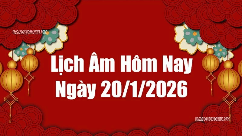 Lịch âm hôm nay 2025: Xem lịch âm 20/1/2026, Lịch vạn niên ngày 20 tháng 1 năm 2026