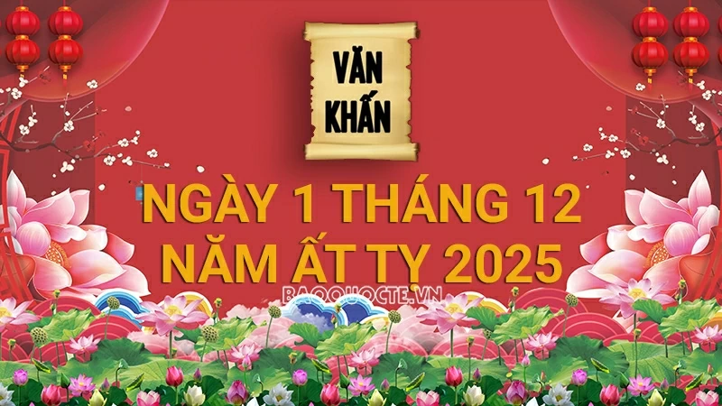 Văn khấn mùng 1 tháng 12 Âm lịch năm Ất Tỵ 2025, bài cúng gia tiên và thần linh theo truyền thống Việt Nam