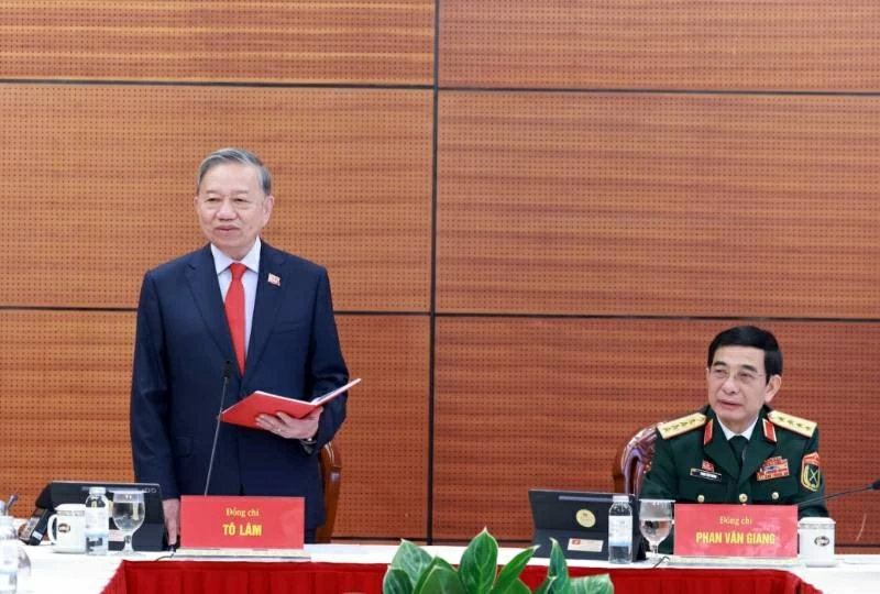 Tổng Bí thư Tô Lâm phát biểu thảo luận tại Đoàn. Ảnh: TTXVN Tổng Bí thư Tô Lâm phát biểu thảo luận tại Đoàn. Ảnh: TTXVN