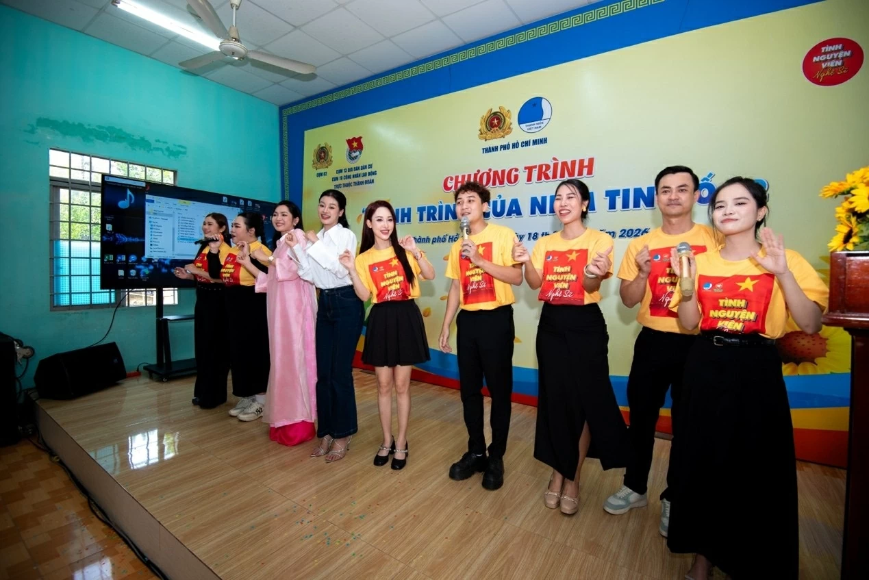 Đội Tình nguyện viên Nghệ sĩ TP. Hồ Chí Minh lan tỏa mùa Xuân yêu thương trong ngày cao điểm chiến dịch Xuân Tình nguyện 2026