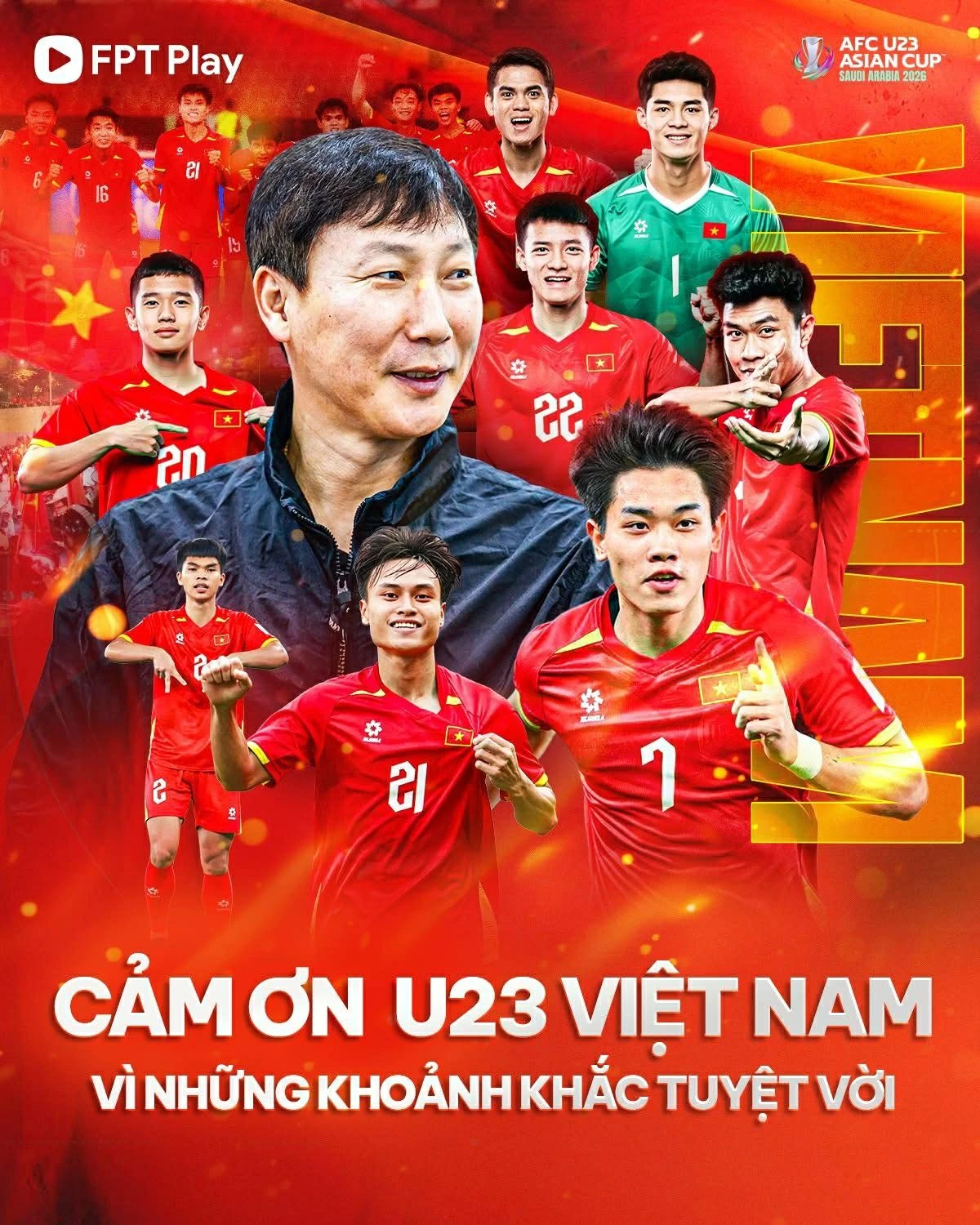 Lời nhắn xúc động của NSND Trung Anh, ca sĩ Hòa Minzy gửi tới U23 Việt Nam