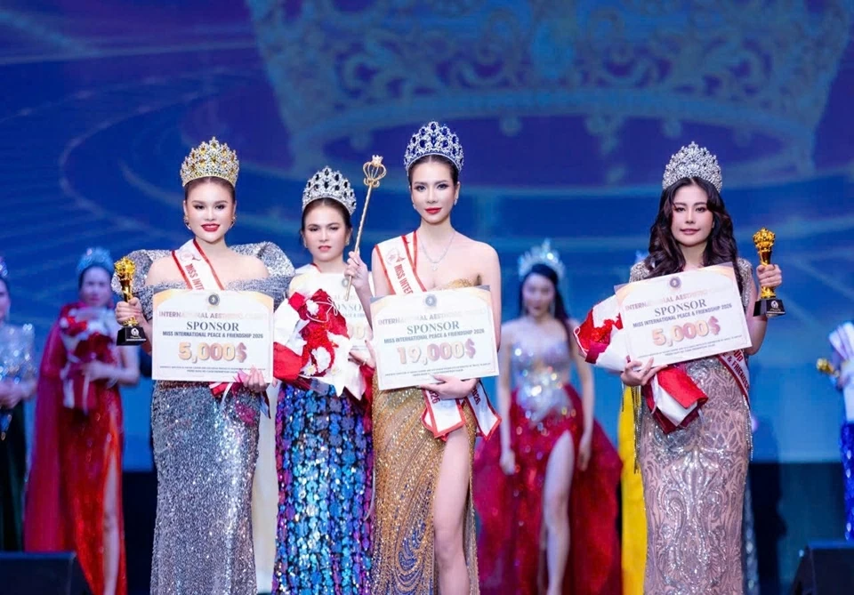 Tân Hoa hậu Hữu nghị hòa bình quốc tế 2026 gọi tên Trương Thị Đăng Thư Người đẹp đến từ Lai Châu giành ngôi Á hậu 1 cuộc thi Hoa hậu Hữu nghị hòa bình quốc tế 2026