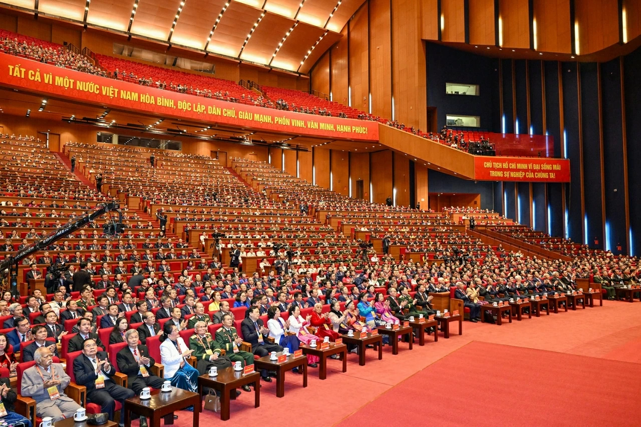 To&agrave;n cảnh Lễ bế mạc Đại hội XIV của Đảng