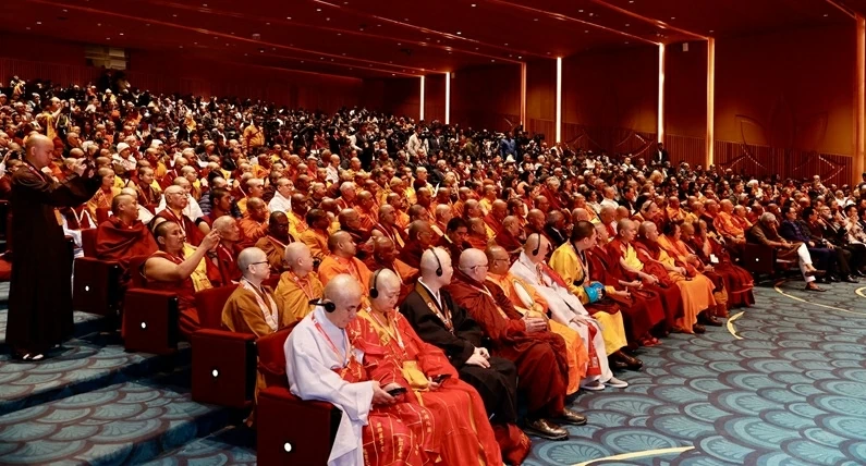 Hội nghị quy tụ hàng chục tăng đoàn, học giả và đại biểu đến từ hơn 40 quốc gia và vùng lãnh thổ, trong đó có Tăng đoàn Phật giáo Việt Nam. (Nguồn: Buddish Channel)