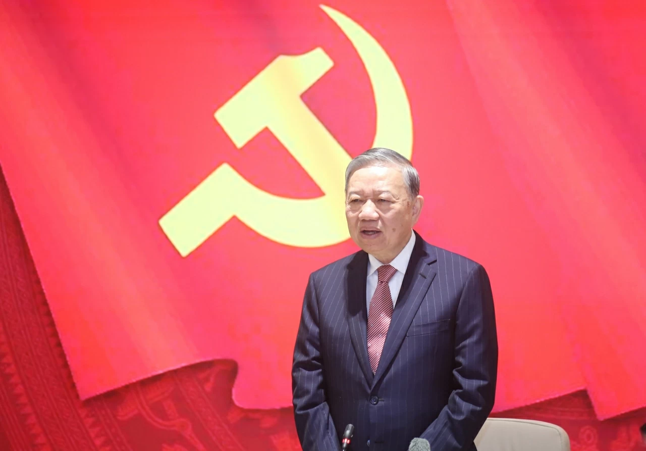 Tổng Bí thư Tô Lâm phát biểu tại buổi làm việc. (Ảnh: Thành Long)