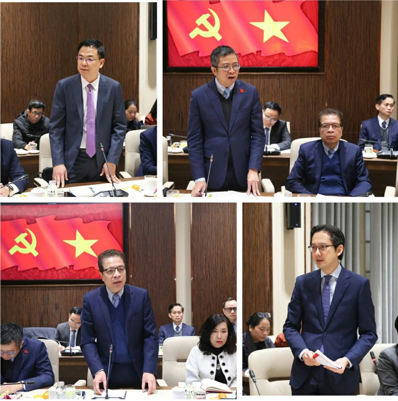 Các Đại sứ, Trưởng cơ quan Đại diện tại Việt Nam phát biểu tại buổi làm việc. (Ảnh: Thành Long)