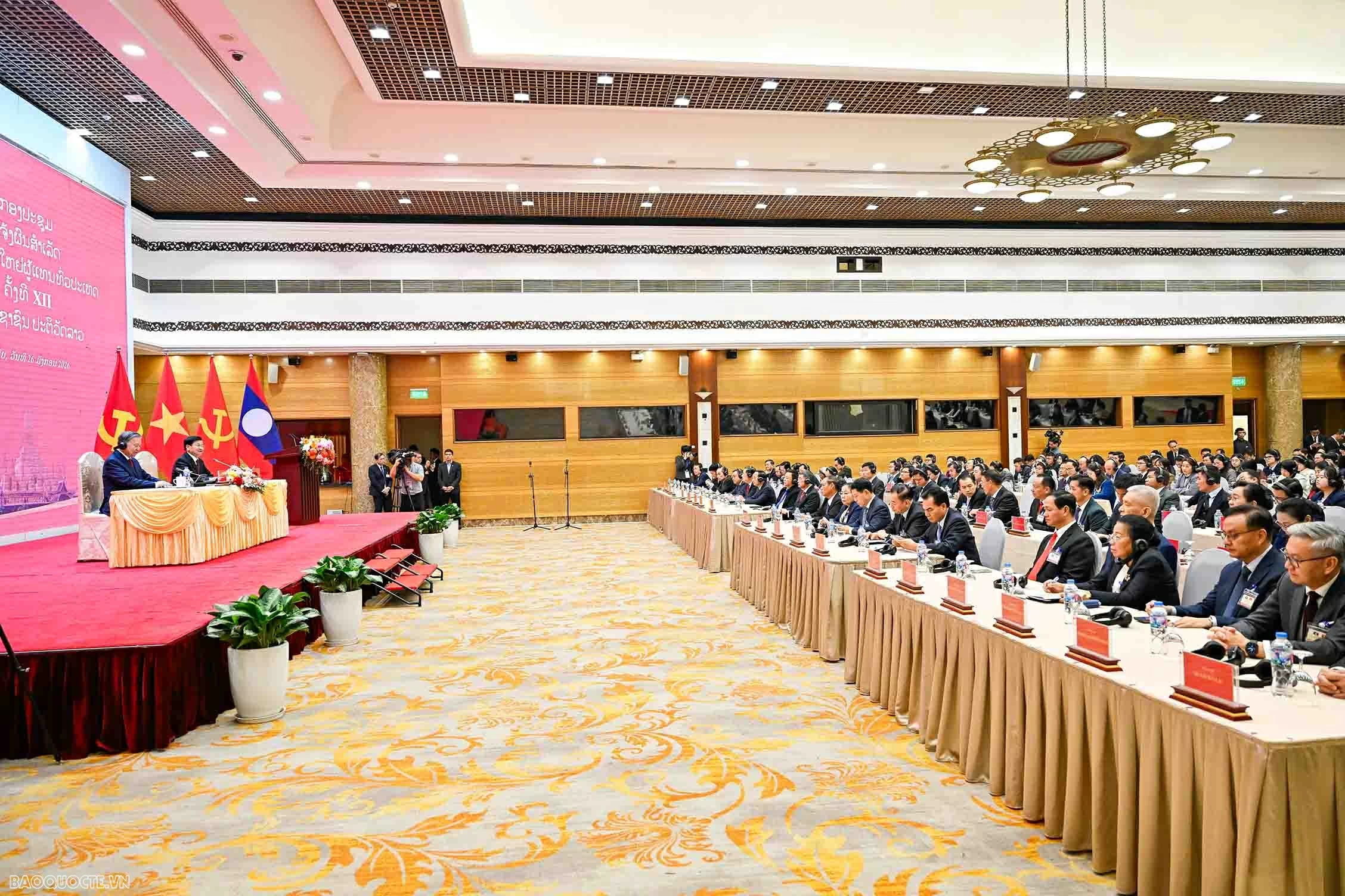 Thông tin về kết quả đại hội lào