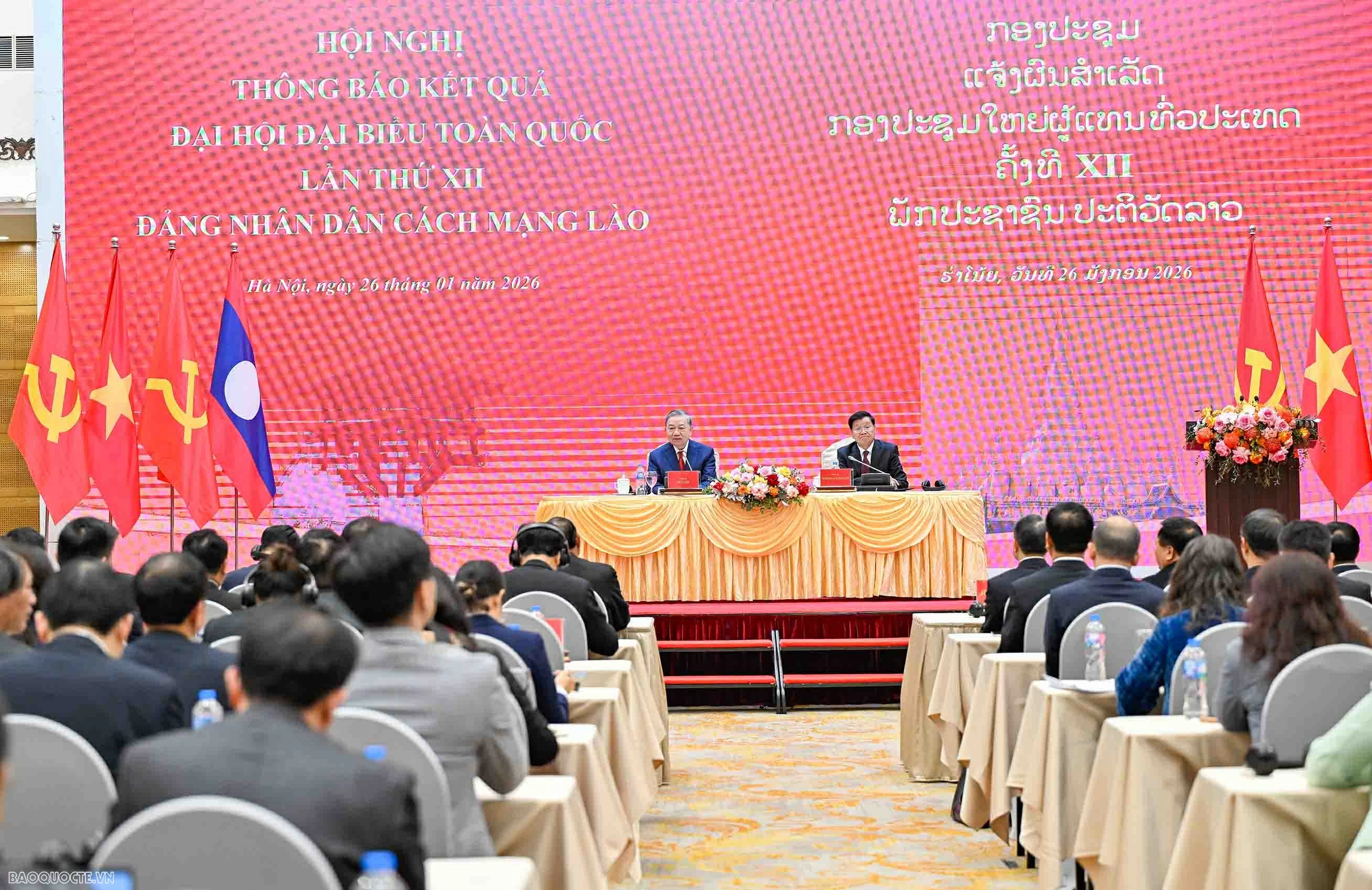 Thông tin về kết quả đại hội lào