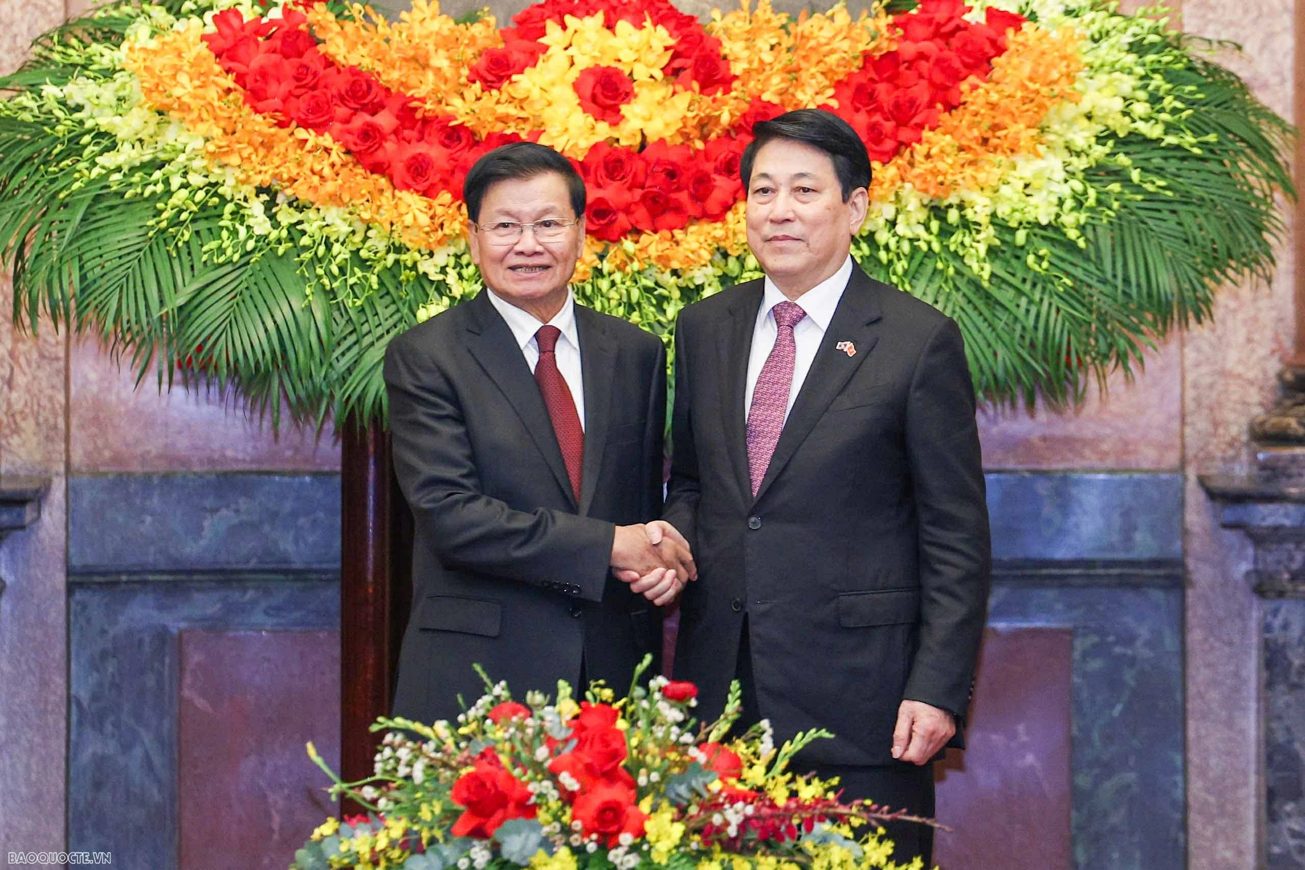 Chủ tịch nước Lương Cường hội kiến Tổng Bí thư, Chủ tịch nước Lào Thongloun Sisoulit Chủ tịch nước Lương Cường hội kiến Tổng Bí thư, Chủ tịch nước Lào Thongloun Sisoulit