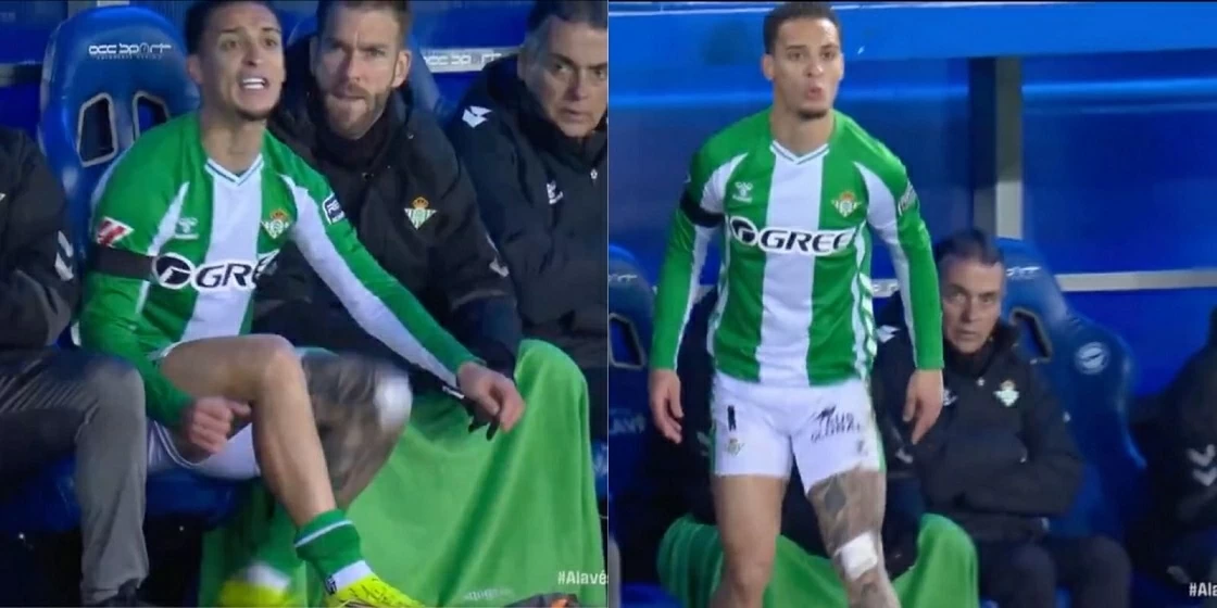 Bị thay ra sân, Antony nổi giận đùng đùng Bị thay ra sân, Antony nổi giận đùng đùng